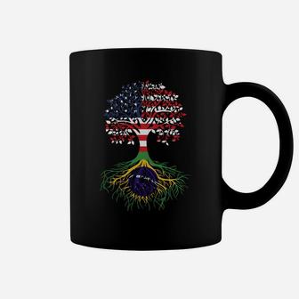 Brazilian Roots American Grown Tree Flag Sweatshirt Coffee Mug | Crazezy