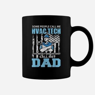 Call Me Dad HVAC Tech Mens Funny HVAC Technician Father Gift Coffee Mug | Crazezy