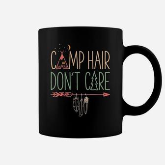 Camp Hair Don't Care Funny Camping Outdoor Camper Women Coffee Mug | Crazezy AU