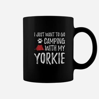 Camping Yorkie For Funny Dog Mom Or Dog Dad Camper Coffee Mug | Crazezy UK
