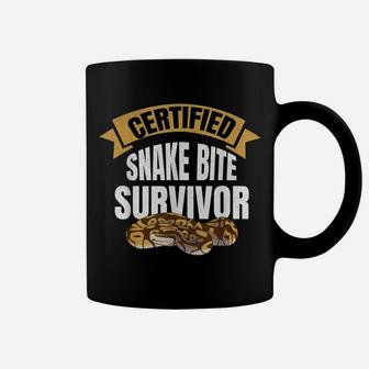 Certified Snake Bite Survivor | Funny Get Well Soon Gift Coffee Mug | Crazezy CA