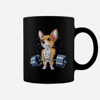 Chihuahua Weightlifting Funny Deadlift Fitness Gym Gifts Coffee Mug | Crazezy