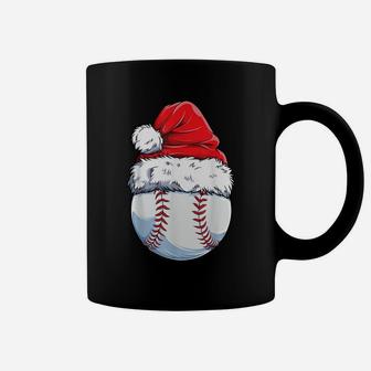 Christmas Baseball Ball Santa Hat Funny Sport Xmas Boys Men Coffee Mug | Crazezy