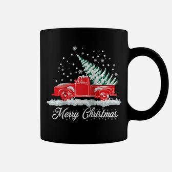 Christmas Classic Old Red Truck Classic XMAS Tree Raglan Baseball Tee Coffee Mug | Crazezy UK