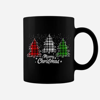 Christmas Tree Buffalo Plaid Red White Green Xmas Light Gift Coffee Mug | Crazezy