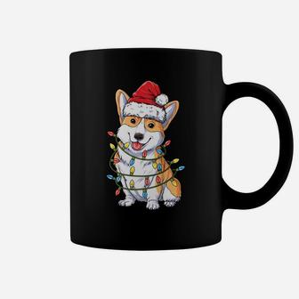 Corgi Santa Christmas Tree Lights Xmas Gifts Boys Kids Men Sweatshirt Coffee Mug | Crazezy CA