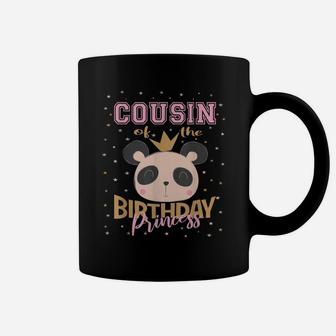 Cousin Of The Birthday Princess Girl Panda Bear Party Coffee Mug | Crazezy