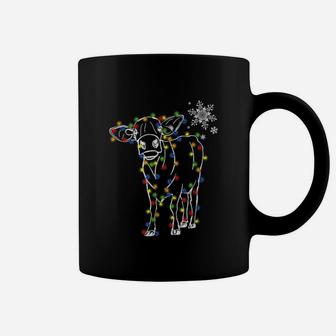 Cow Christmas Light Tree Cow Xmas Snow Lover Coffee Mug | Crazezy DE