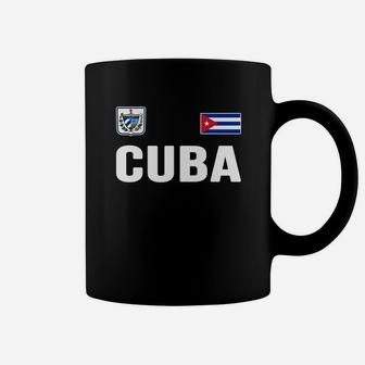 Cuba T-shirt Cuban Flag Tee Retro Soccer Jersey Style Coffee Mug | Crazezy