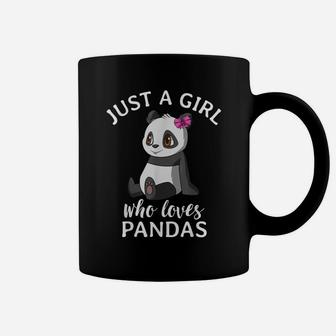 Cute Panda T Shirts For Girls Just A Girl Who Loves Pandas Coffee Mug | Crazezy