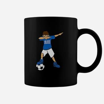 Dabbing Soccer Boy Greece Greeks Football Coffee Mug | Crazezy UK