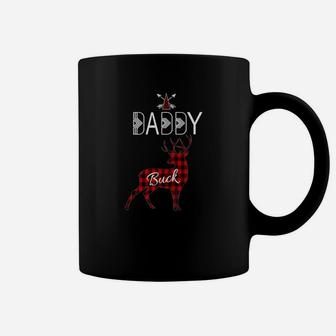 Daddy Deer Buck Shirt Buffalo Plaid Family Christmas Camping Coffee Mug | Crazezy