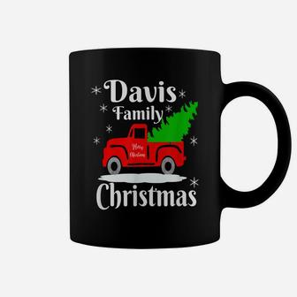 Davis Family Christmas Matching Family Shirts Old Red Truck Coffee Mug | Crazezy