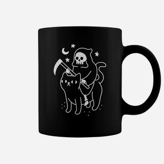 Death Rides A Black Cat Coffee Mug | Crazezy