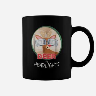 Deer In Headlights - Deers Hunting Pun Funny Sayings Coffee Mug | Crazezy