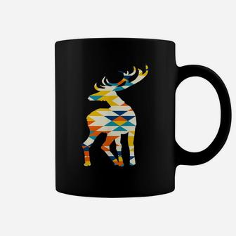 Deer Silhouette Native American Earth Zodiac Indigenous Coffee Mug | Crazezy