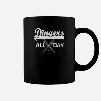 Dingers All Day Baseball Mom And Dad Funny Shirt Gift Coffee Mug | Crazezy DE