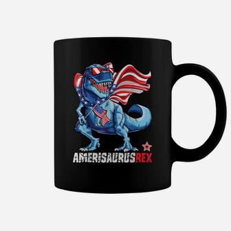 Dinosaur 4Th Of July T Shirt Kids Boys Men Amerisaurus T Rex Coffee Mug | Crazezy
