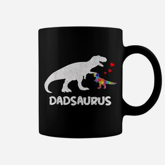 Dinosaur Dad Saurus Dadsaurus Autism Awareness Shirts Gift Coffee Mug | Crazezy AU