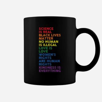 Distressed Science Is Real Black Lives Matter LGBT Pride Coffee Mug | Crazezy DE