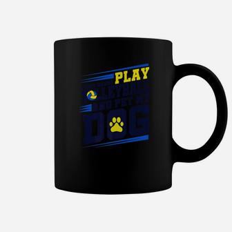 Dog Mom Dad Volleyball Funny Player Coach Gift Coffee Mug | Crazezy