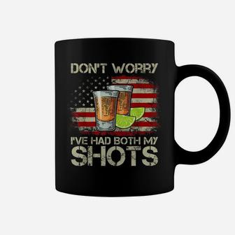 Don't Worry I've Had Both My Shots American Flag 4Th Of July Coffee Mug | Crazezy CA