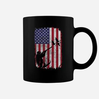 Duck Hunting American Flag Usa Hunters Gift Coffee Mug | Crazezy UK