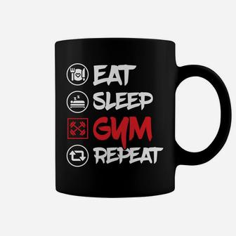 Eat Sleep Gym Repeat Daily Fitness Schedule Coffee Mug | Crazezy DE