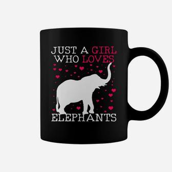 Elephants Elephant Tshirt Just A Girl Who Loves Tee Coffee Mug | Crazezy