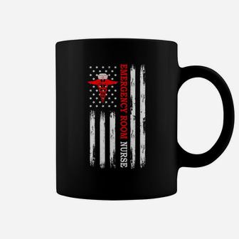 Emergency Room Nurse Usa Flag Registered Er Nurse Sweatshirt Coffee Mug | Crazezy