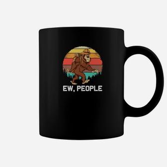 Ew People Bigfoot Retro Sunset Hiking Outdoors Coffee Mug | Crazezy