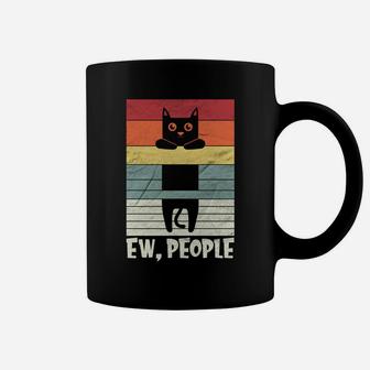 Ew People - Vintage Black Cat Coffee Mug | Crazezy