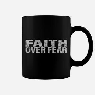 Faith Over Fear Cool Christian Flag Cross Gift For Men Women Sweatshirt Coffee Mug | Crazezy