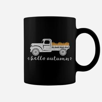 Fall Autumn With Vintage Truck Filled With Pumpkins Coffee Mug | Crazezy