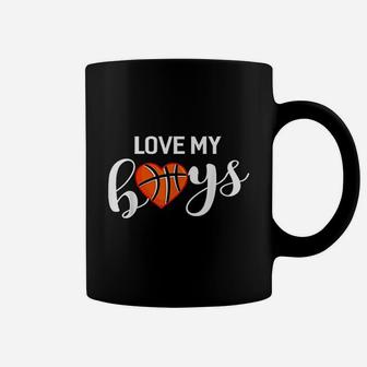 Family 365 Basketball Love My Boy Mom Sport Gift Coffee Mug | Crazezy UK