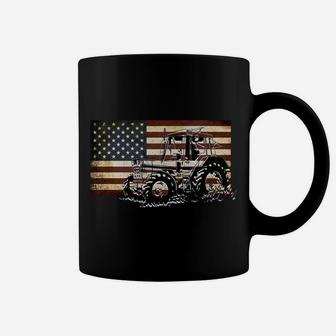 Farm Tractor Usa Flag Patriotic Vintage Farmer Farming Gift Sweatshirt Coffee Mug | Crazezy