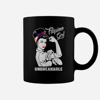 Filipino Girl Unbreakable Heritage Philippines Flag Coffee Mug | Crazezy