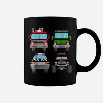 Fire Truck Garbage Truck Monster Truck Police Car Coffee Mug | Crazezy DE