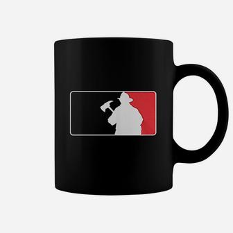 Firefighter Baseball Emblem Fire Fighter Flag Coffee Mug | Crazezy AU