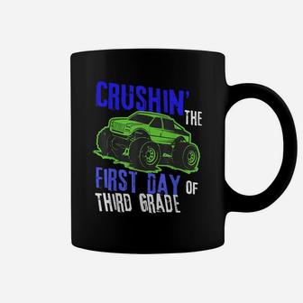 First Day Of School Back To Monster Truck Boys 3Rd Grade Coffee Mug | Crazezy