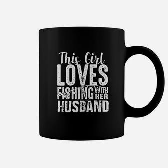 Fishing Funny Gift This Girl Love Fishing With Her Husband Coffee Mug | Crazezy