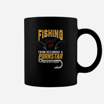 Fishing Saved Me I Am A Hooker Funny Gift Coffee Mug | Crazezy