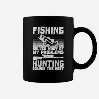 Fishing Solves Most Of My Problems Gag Quote Tee Shirt Gift Coffee Mug | Crazezy AU