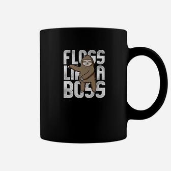 Flossing Sloth Floss Like A Boss Floss Dance Coffee Mug | Crazezy