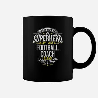 Football Coach Gift Superhero Football Coffee Mug | Crazezy