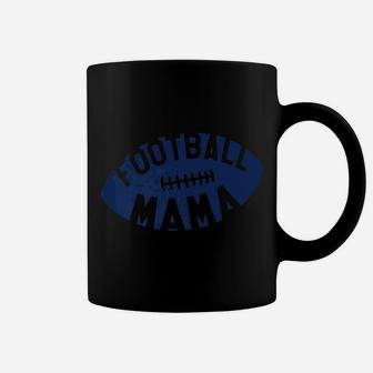 Football Mama Blue Helmet Retro Mom Gift Coffee Mug | Crazezy