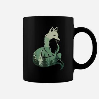 Fox Hunting Hunter Gift Design Animal Silhouette Hunting Coffee Mug | Crazezy