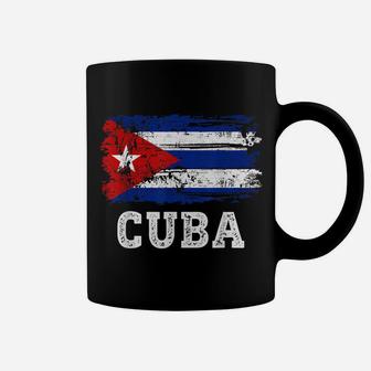 Free Cuba Retro Cuban Flag Distressed Design Gift Men Women Coffee Mug | Crazezy DE
