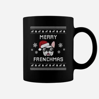 French Bulldog Christmas Frenchie Ugly Xmas Sweater Gift Sweatshirt Coffee Mug | Crazezy DE