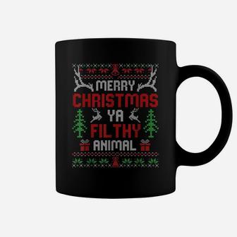 Funny Alone At Home Movies Merry-Christmas You Filty Animal Coffee Mug | Crazezy